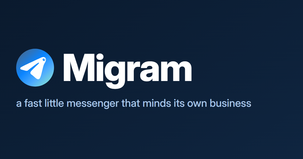 I built Migram a Telegram K web-style messenger -- it's live, Honest takes wanted logo
